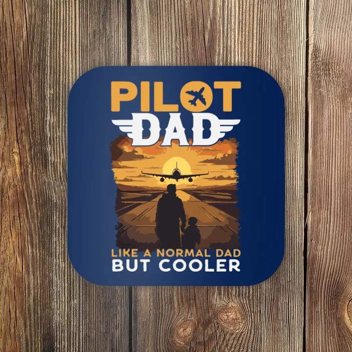 Airplane Pilot Shirts For Men Women Funny Saying Pilot Dad Coaster