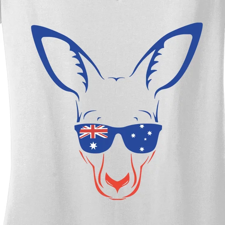 Australia Patriotic Symbol Shirts 26 January Australian Flag Women's V-Neck T-Shirt