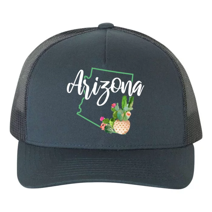 Arizona Pride State Map Cactus Vintage Arizona Cool Gift Yupoong Adult 5-Panel Trucker Hat