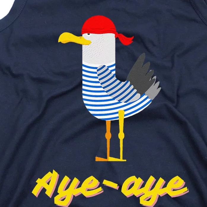 Ayeaye Pirate Seagull Bird Sailor Funny Tank Top