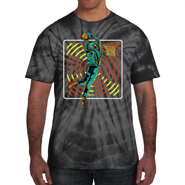 Astronaut Playing Shot Creator Tie-Dye T-Shirt