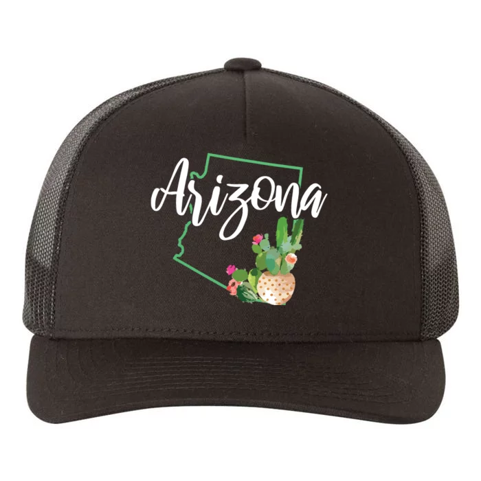 Arizona Pride State Map Cactus Vintage Arizona Yupoong Adult 5-Panel Trucker Hat