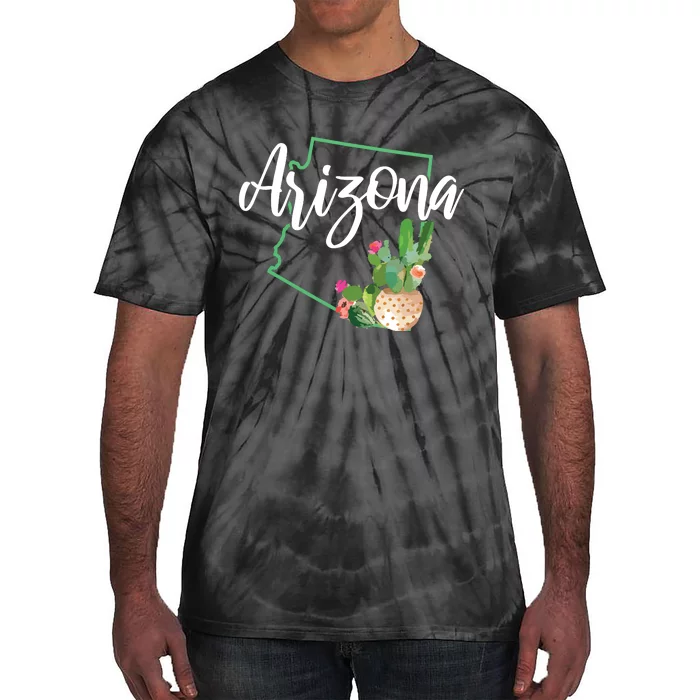 Arizona Pride State Map Cactus Vintage Arizona Tie-Dye T-Shirt