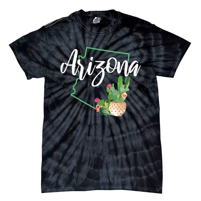 Arizona Pride State Map Cactus Vintage Arizona Tie-Dye T-Shirt