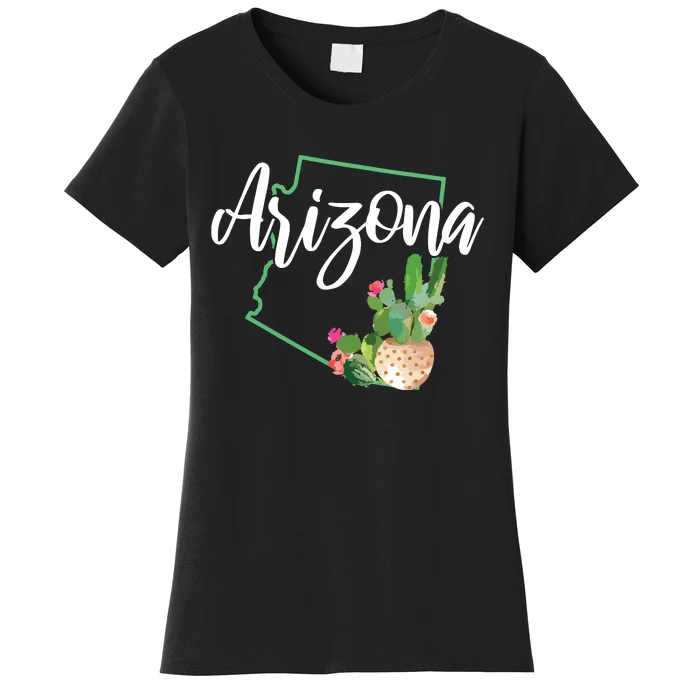 Arizona Pride State Map Cactus Vintage Arizona Women's T-Shirt