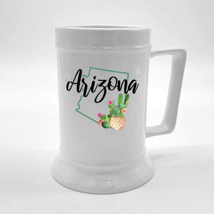 Arizona Pride State Map Cactus Vintage Arizona Front & Back Beer Stein