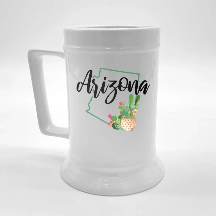 Arizona Pride State Map Cactus Vintage Arizona Front & Back Beer Stein