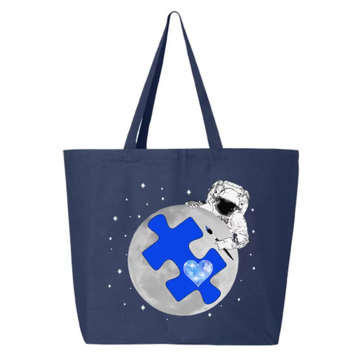 Autism Puzzle Stars Awareness Astronaut 25L Jumbo Tote