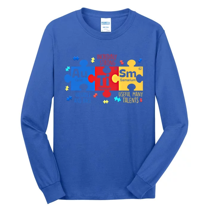 Autism Periodic Table Elets Autism Awareness Meaningful Gift Tall Long Sleeve T-Shirt