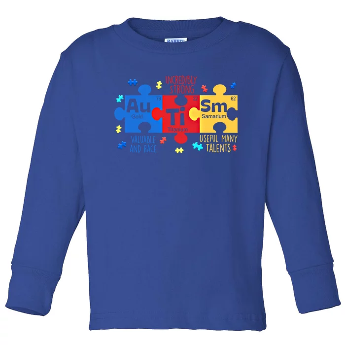 Autism Periodic Table Elets Autism Awareness Meaningful Gift Toddler Long Sleeve Shirt