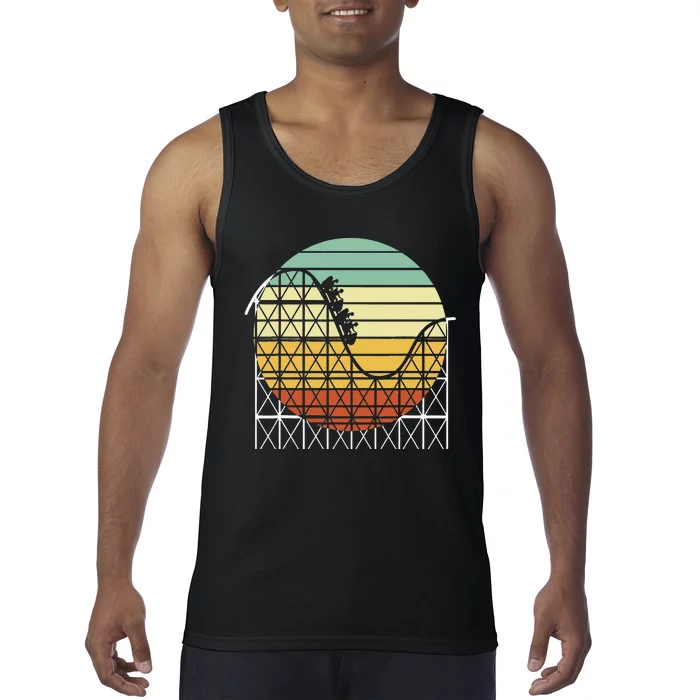 Amusement Park Theme Park Vintage Roller Coaster Tank Top