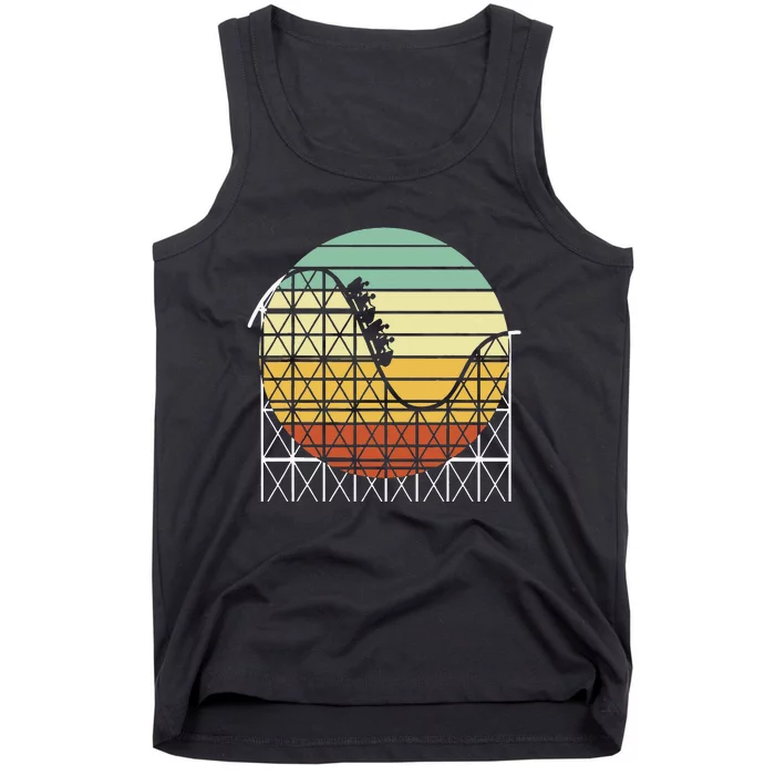 Amusement Park Theme Park Vintage Roller Coaster Tank Top