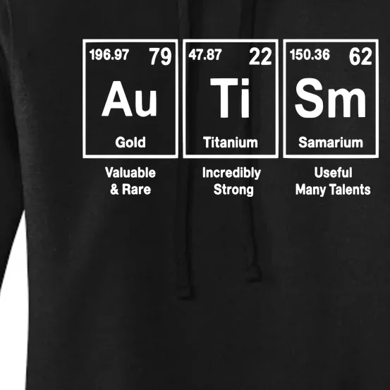 Autism Periodic Table Autism Awareness Advocate Autism Teacher Women's Pullover Hoodie