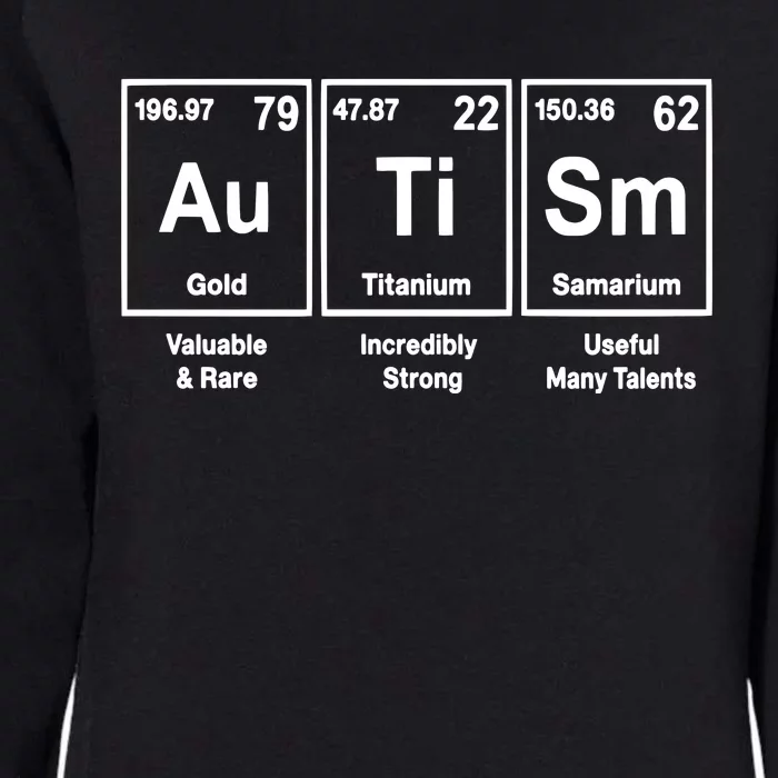 Autism Periodic Table Autism Awareness Advocate Autism Teacher Womens California Wash Sweatshirt