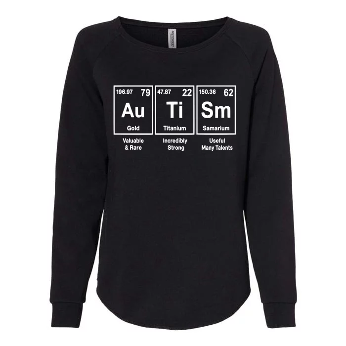 Autism Periodic Table Autism Awareness Advocate Autism Teacher Womens California Wash Sweatshirt