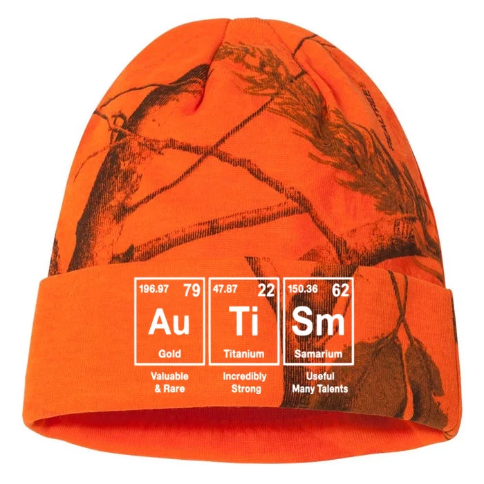 Autism Periodic Table Autism Awareness Advocate Autism Teacher Kati - 12in Camo Beanie