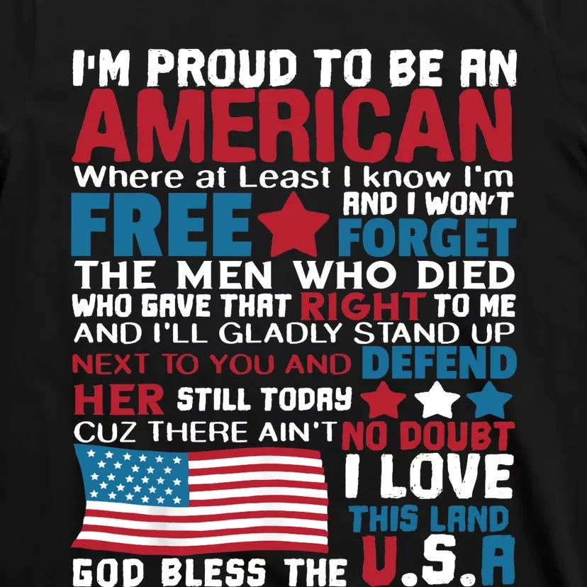 American Proud to be Patriotic featuring USA Flag Merican T-Shirt