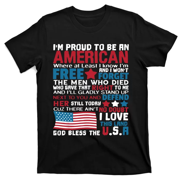 American Proud to be Patriotic featuring USA Flag Merican T-Shirt