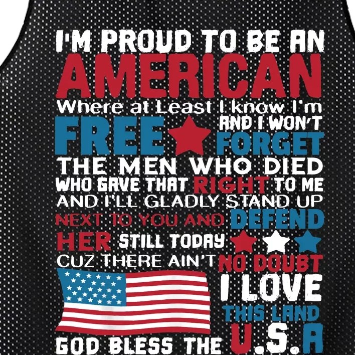 American Proud to be Patriotic featuring USA Flag Merican Mesh Reversible Basketball Jersey Tank