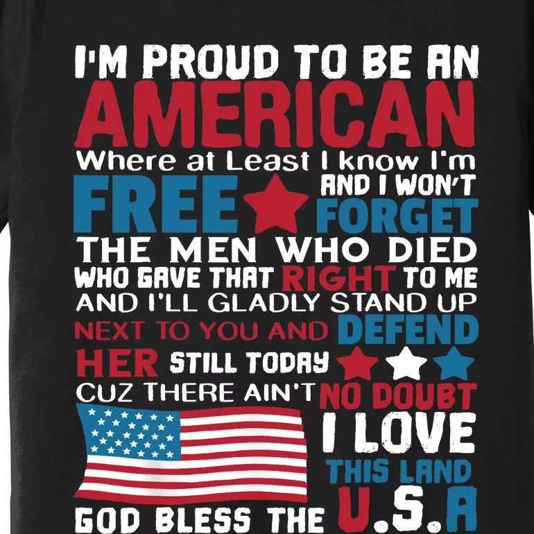 American Proud to be Patriotic featuring USA Flag Merican Premium T-Shirt