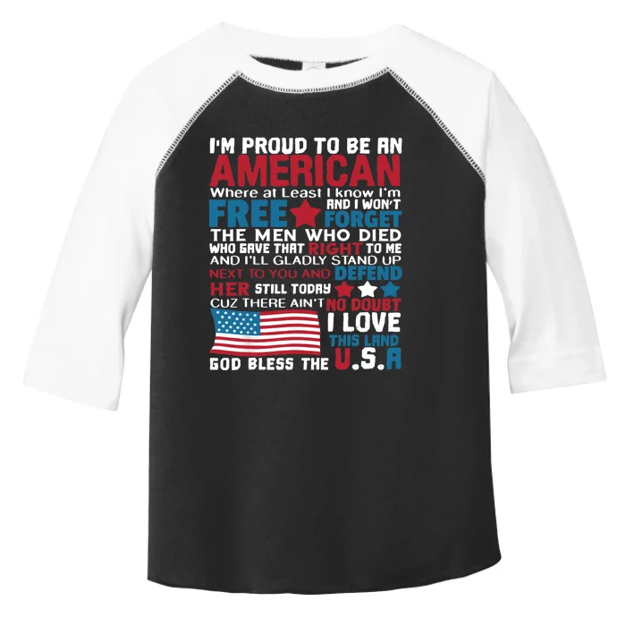 American Proud to be Patriotic featuring USA Flag Merican Toddler Fine Jersey T-Shirt