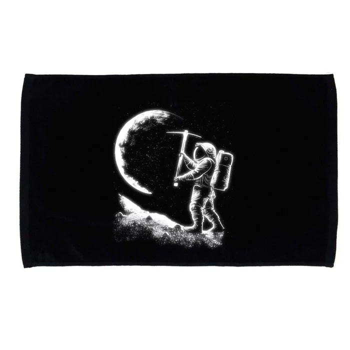 Astronaut Picking The Moon Microfiber Hand Towel