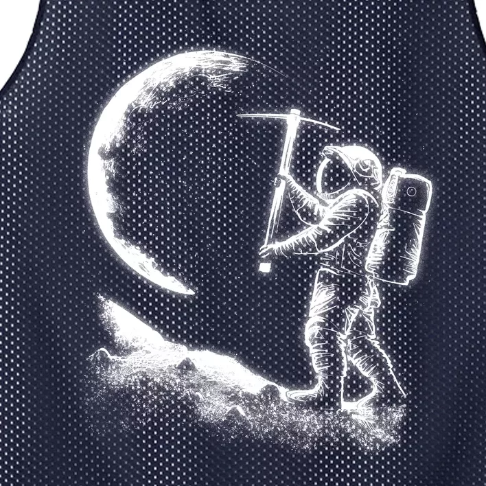 Astronaut Picking The Moon Mesh Reversible Basketball Jersey Tank