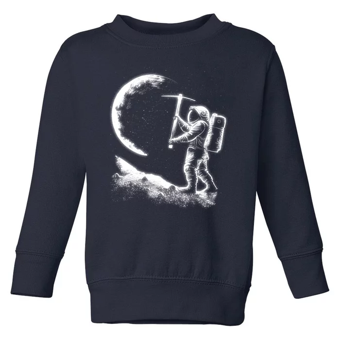 Astronaut Picking The Moon Toddler Sweatshirt