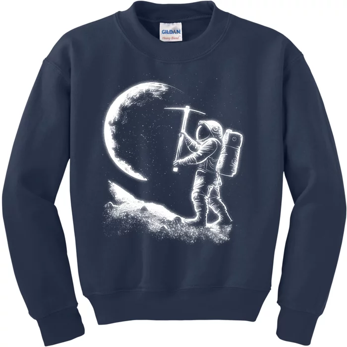 Astronaut Picking The Moon Kids Sweatshirt