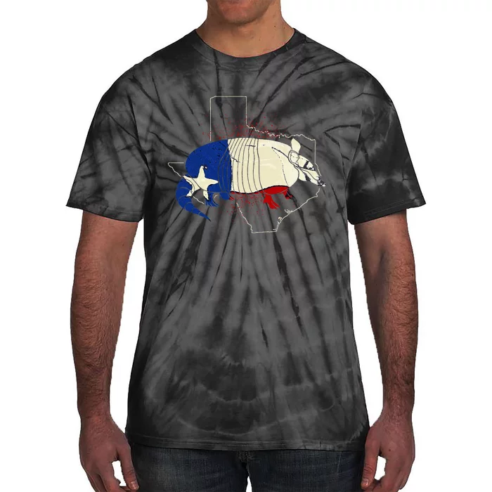 Animal Proud Texan Wildlife Texas United States Armadillo Tie-Dye T-Shirt