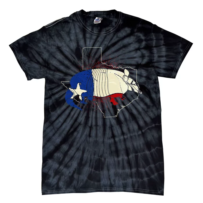 Animal Proud Texan Wildlife Texas United States Armadillo Tie-Dye T-Shirt