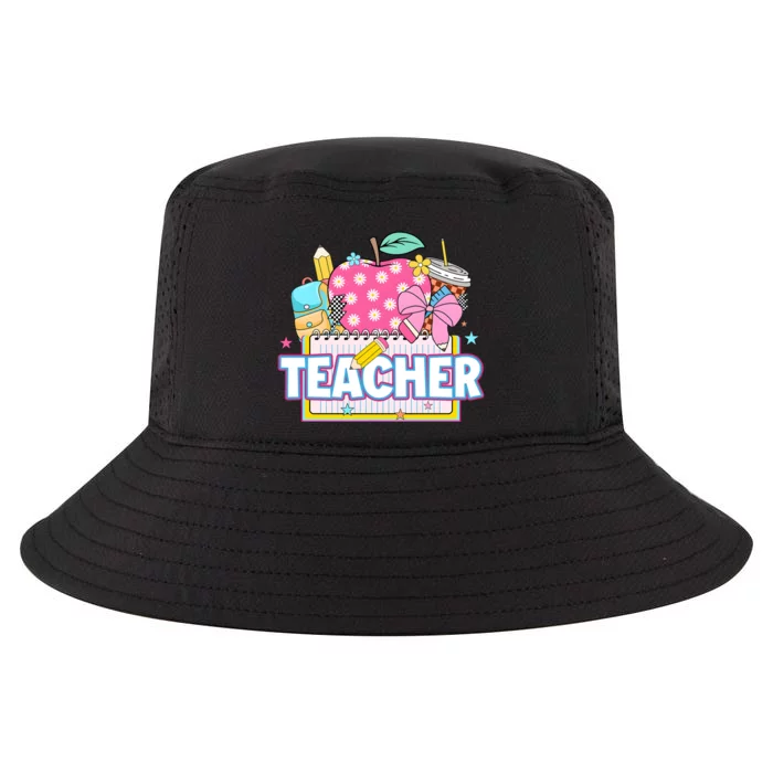 Apple Pencil Teacher Back To School Cool Comfort Performance Bucket Hat