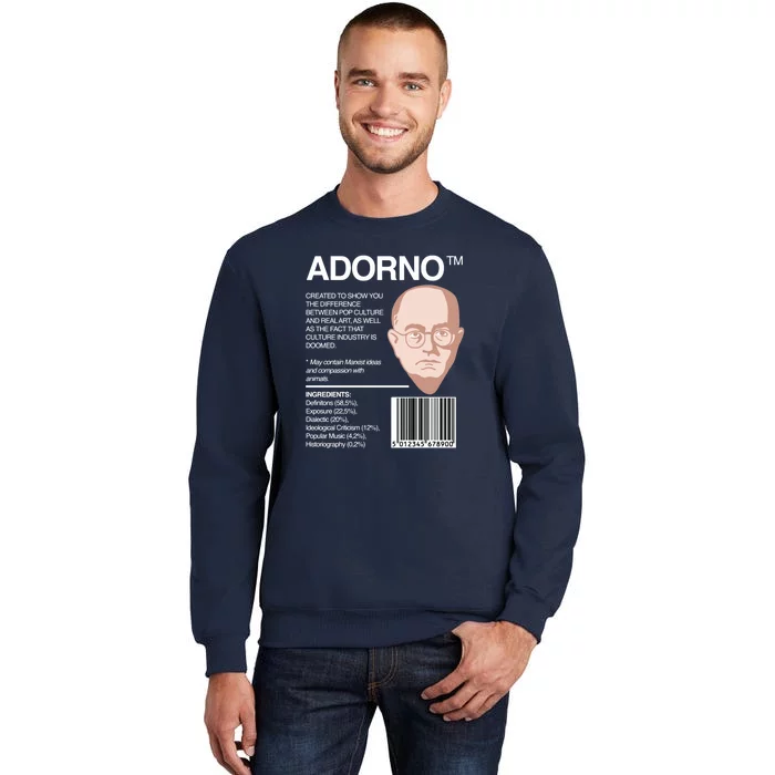 Adorno Package Theodor Adorno Philosophy Tall Sweatshirt