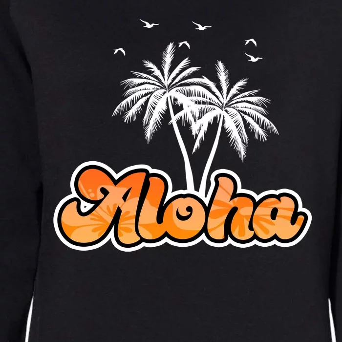 Aloha Palm Trees Hawaii Tropical Womens California Wash Sweatshirt