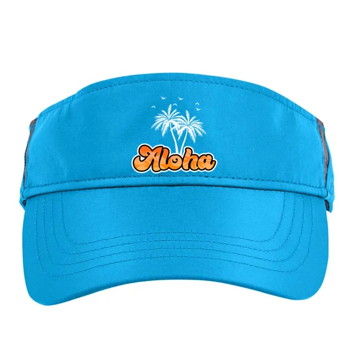 Aloha Palm Trees Hawaii Tropical Adult Drive Performance Visor