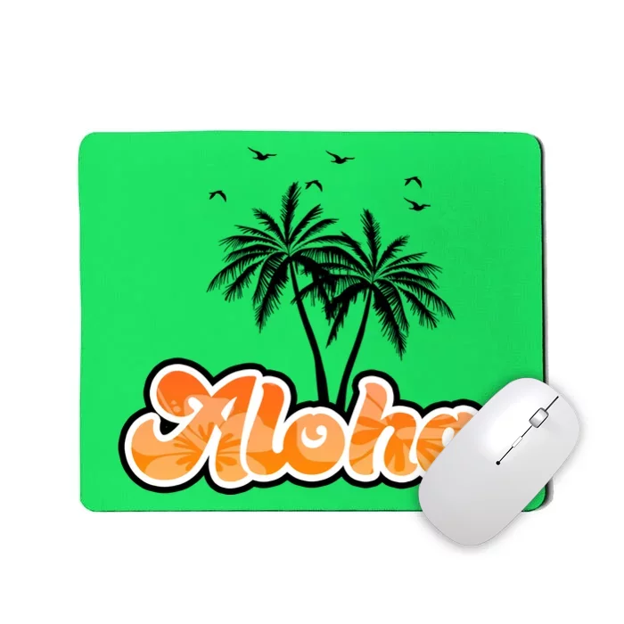 Aloha Palm Trees Hawaii Tropical Mousepad