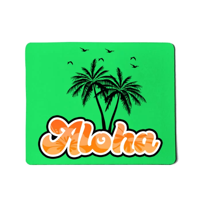 Aloha Palm Trees Hawaii Tropical Mousepad