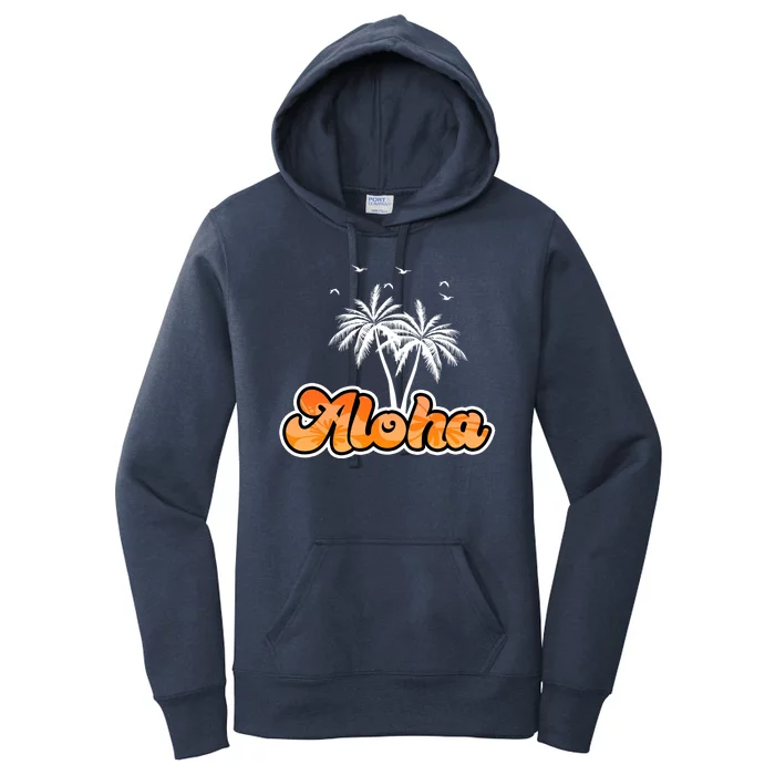 Aloha Palm Trees Hawaii Tropical Women's Pullover Hoodie