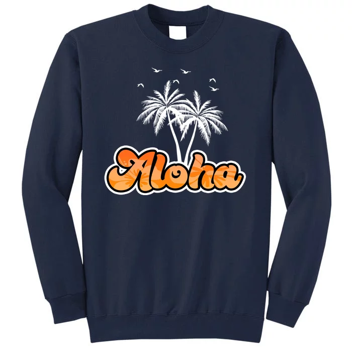 Aloha Palm Trees Hawaii Tropical Tall Sweatshirt