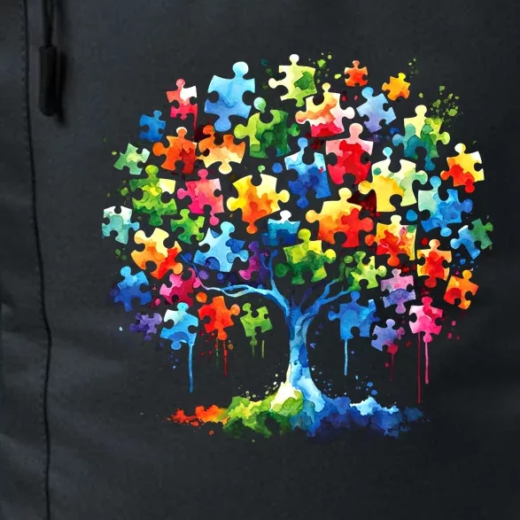 Autism Puzzles Tree Autism Awareness Autistic Support Cute Gift Daily Commute Backpack