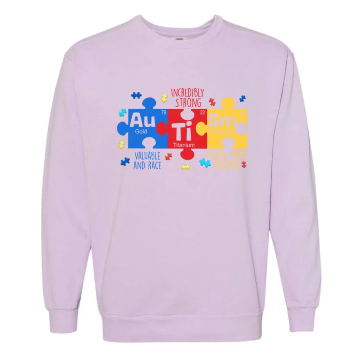 Autism Periodic Table Elets Autism Awareness Gift Garment-Dyed Sweatshirt