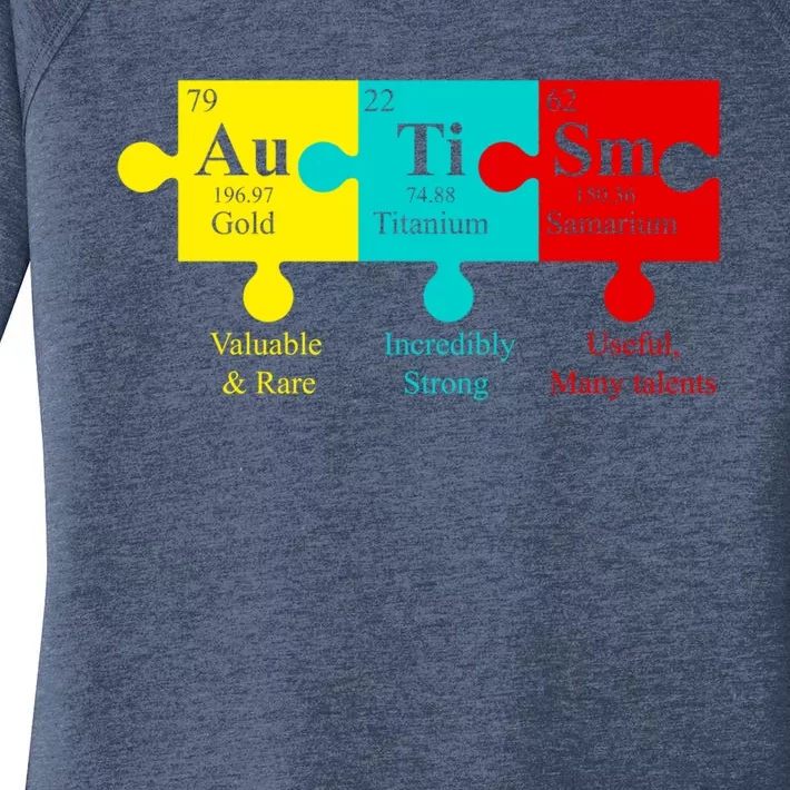 Autism Periodic Table Elets Autist Gift Women's Perfect Tri Tunic Long Sleeve Shirt