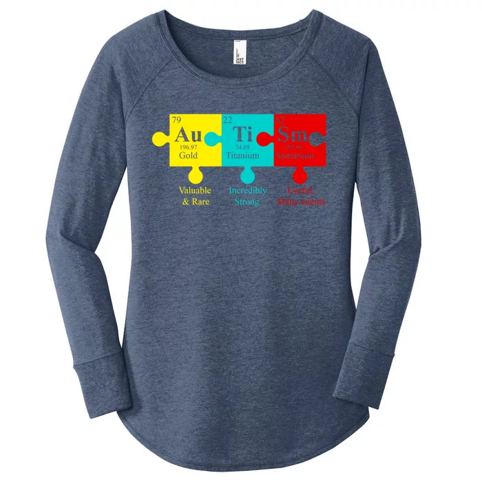 Autism Periodic Table Elets Autist Gift Women's Perfect Tri Tunic Long Sleeve Shirt