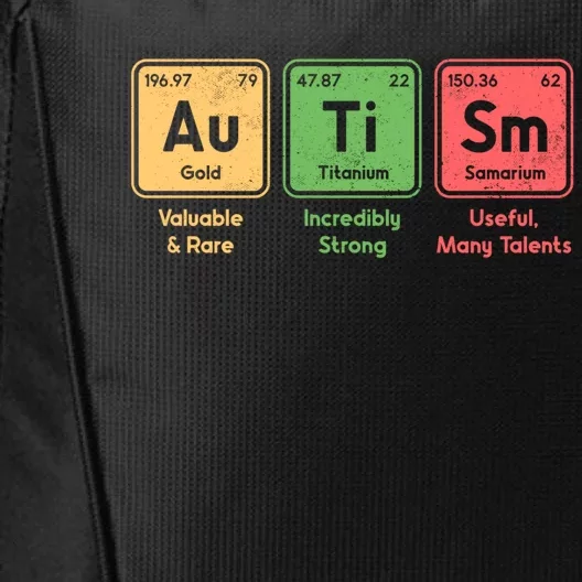 Autism Periodic Table Elets Spelling Autistic Gift City Backpack