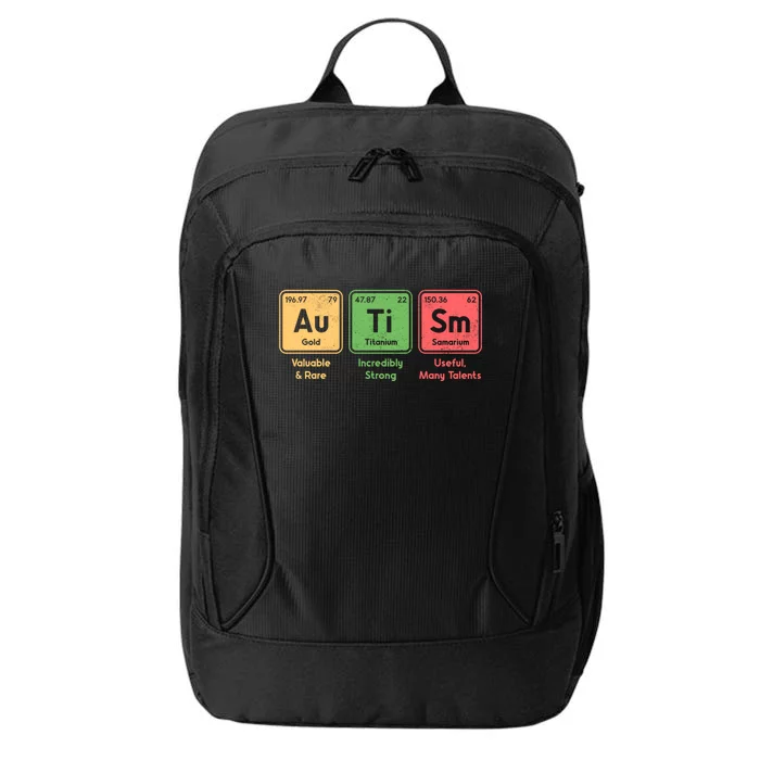 Autism Periodic Table Elets Spelling Autistic Gift City Backpack