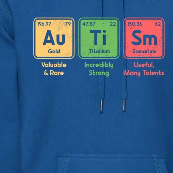 Autism Periodic Table Elets Spelling Autistic Gift Premium Hoodie