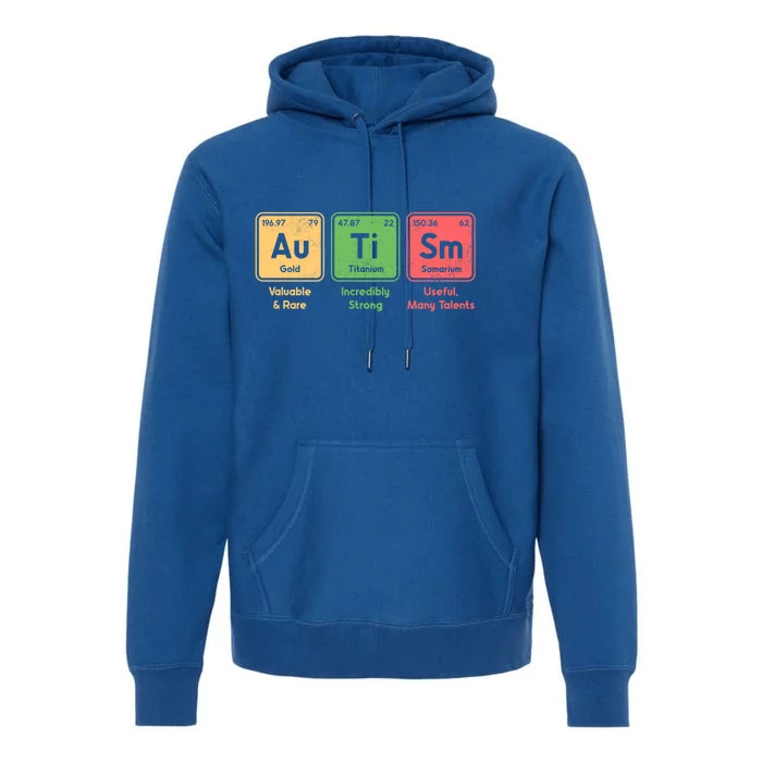 Autism Periodic Table Elets Spelling Autistic Gift Premium Hoodie