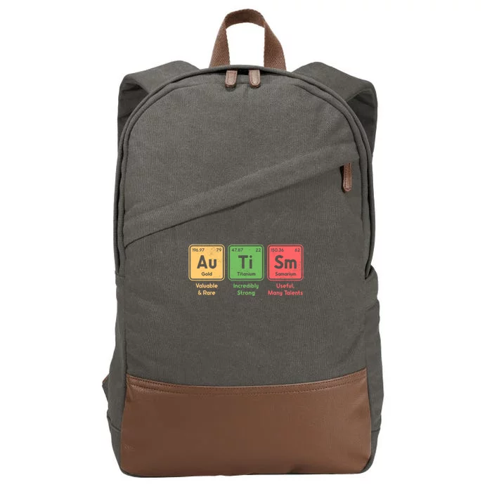 Autism Periodic Table Elets Spelling Autistic Gift Cotton Canvas Backpack