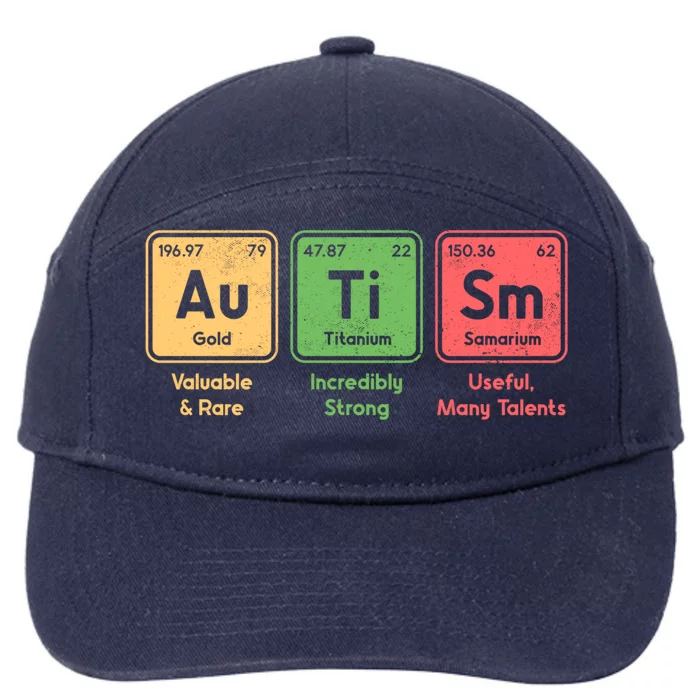 Autism Periodic Table Elets Spelling Autistic Gift 7-Panel Snapback Hat