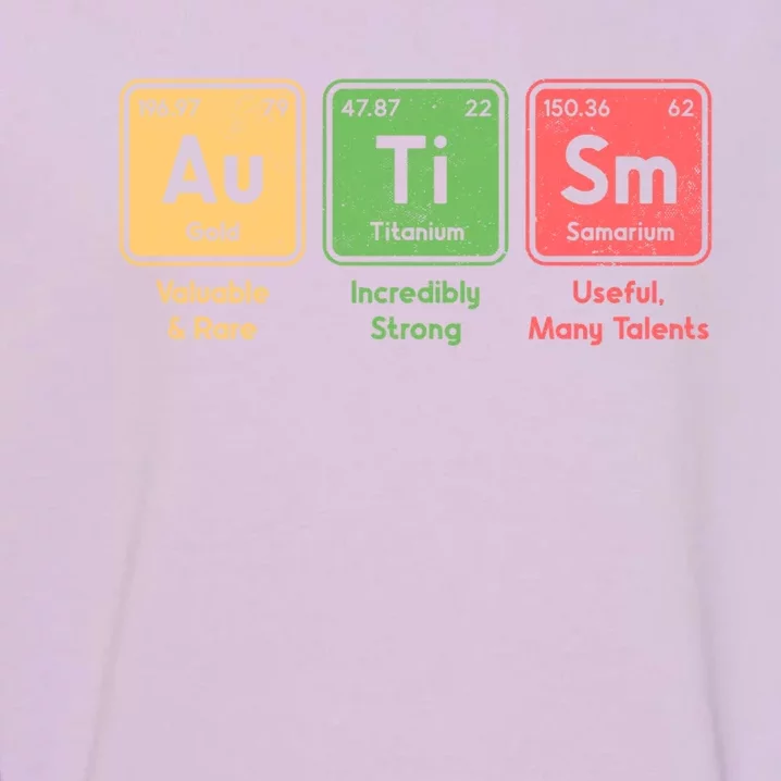 Autism Periodic Table Elets Spelling Autistic Gift Garment-Dyed Sweatshirt